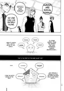 Manga page with small panel dialogue translated into the selected language