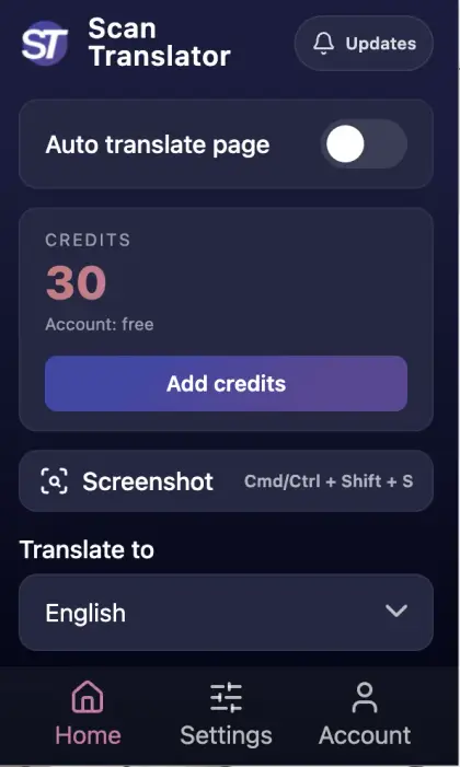 Ouvrir l’extension connectée